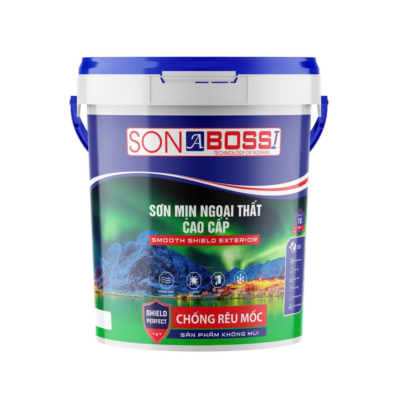 Sơn mịn ngoại thất cao cấp — SMOOTH SHIELD EXTERIOR — Sơn ABOSSI