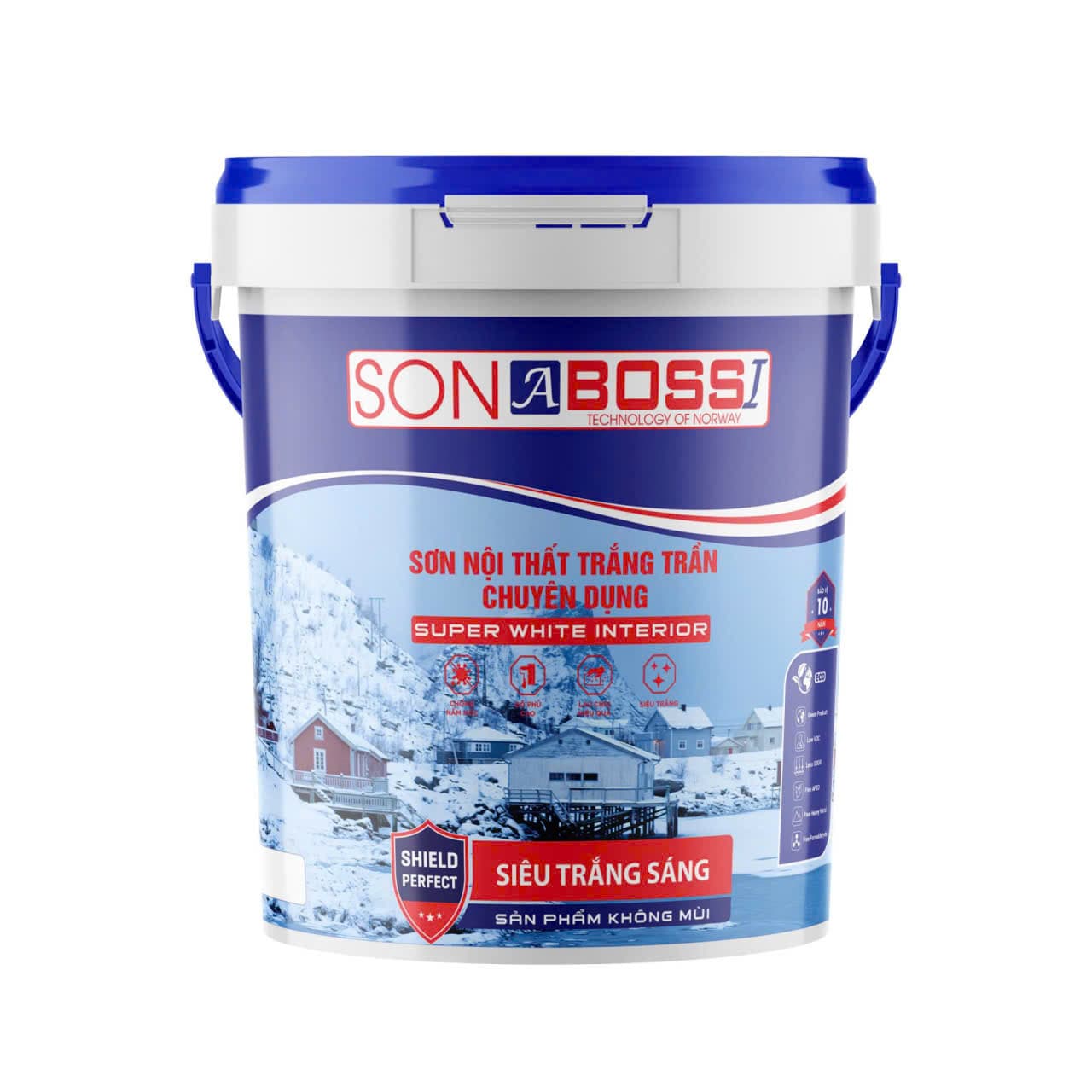 Sơn nội thất trắng trần chuyên dụng — SUPER WHITE INTERIOR — Sơn ABOSSI